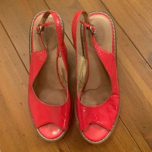 Old Navy Red Leather Sandals